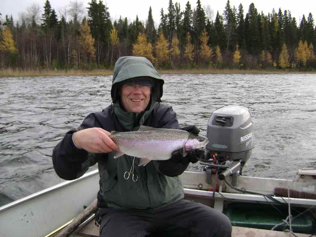 Peter with Barbe Lake Rainbow