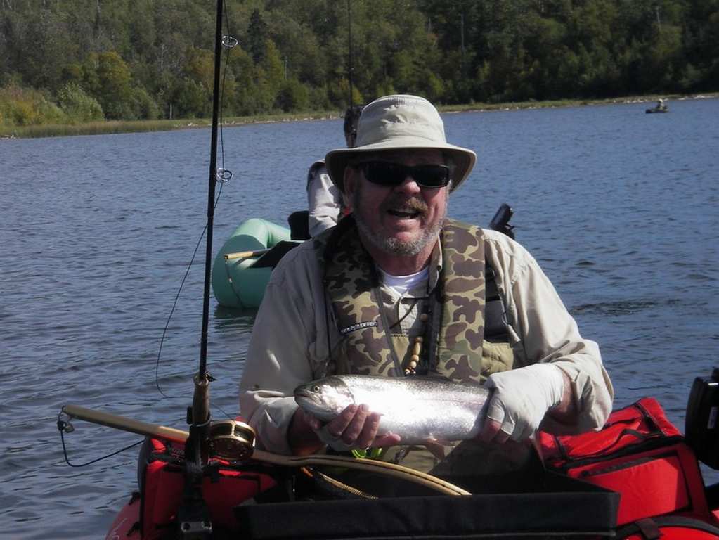 Paul O. with a rainbow Trout.